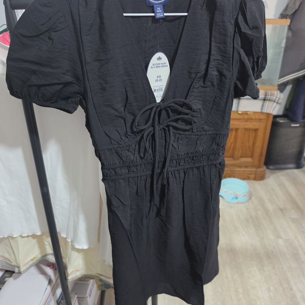 Black Puff Sleeve Dress